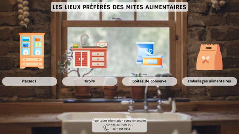 Les endroits favoris des mites alimentaires